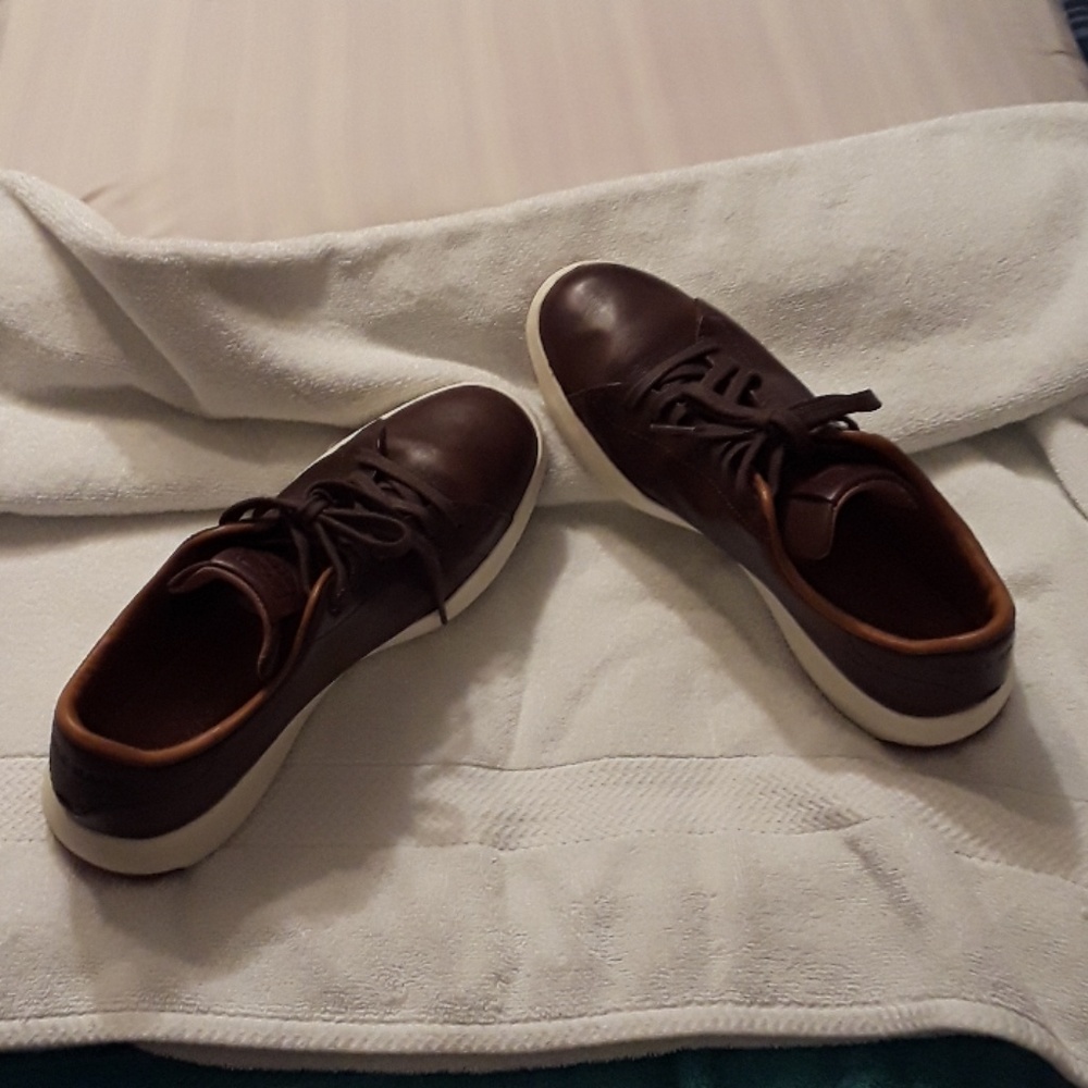 Cole Haan Grand Pro mens brown and white shoes